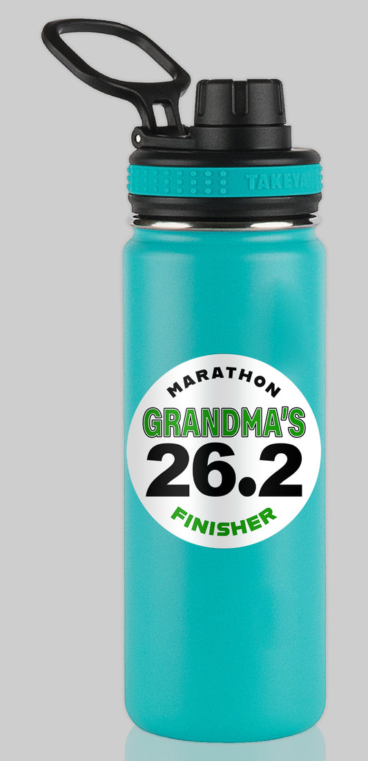 Grandma's 26.2 Marathon FINISHER Water Bottle Mug Sticker