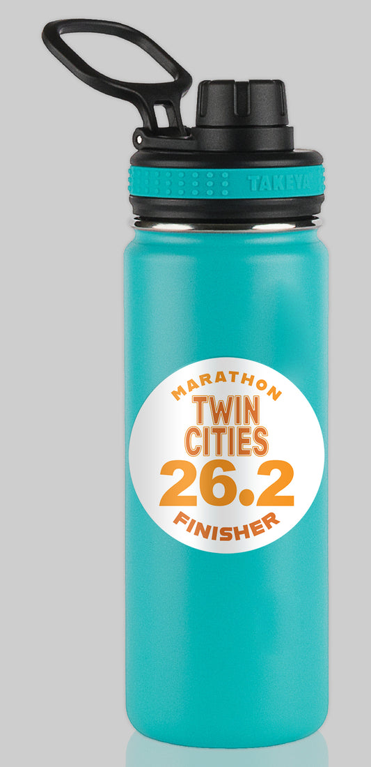 Twin Cities 26.2 Marathon FINISHER Water Bottle Mug Sticker