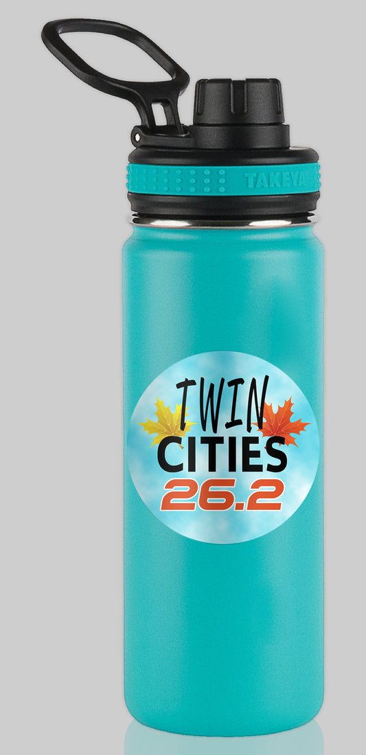Twin Cities Leaves 26.2 Marathon Water Bottle Mug Sticker